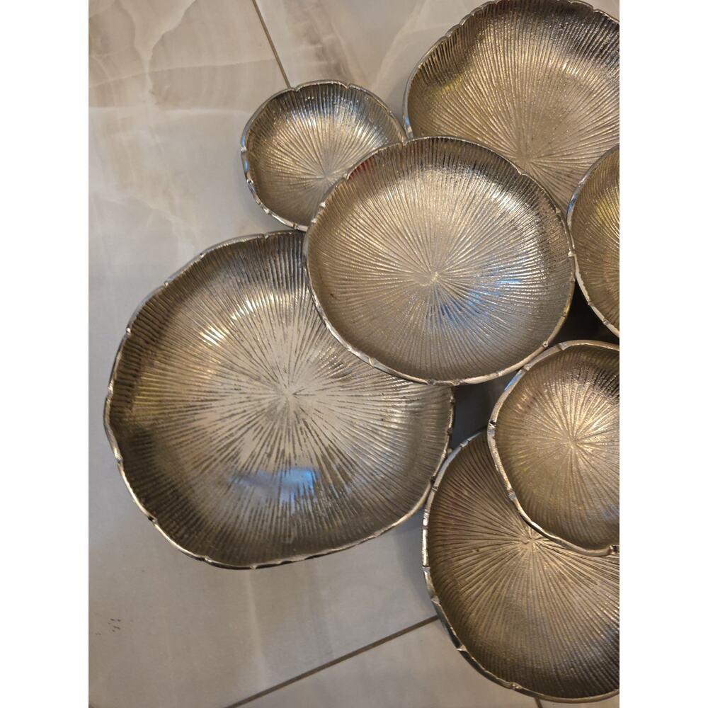 Whitewash Metal Seashell Beach Coastal Decor Rustic Hanging Wall Art 23"x19" - Picture 10 of 16